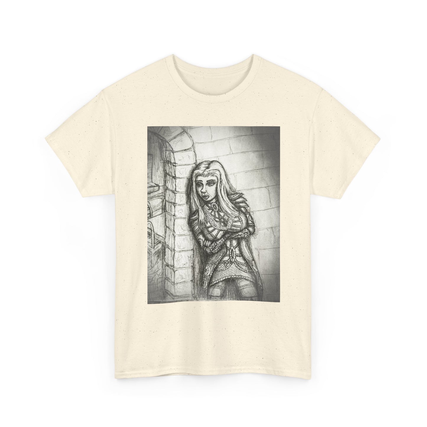 Fantasy Female Elf B & W Unisex Tee