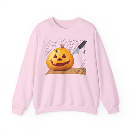 Halloween Horror Smiling Pumpkin Face Sweatshirt