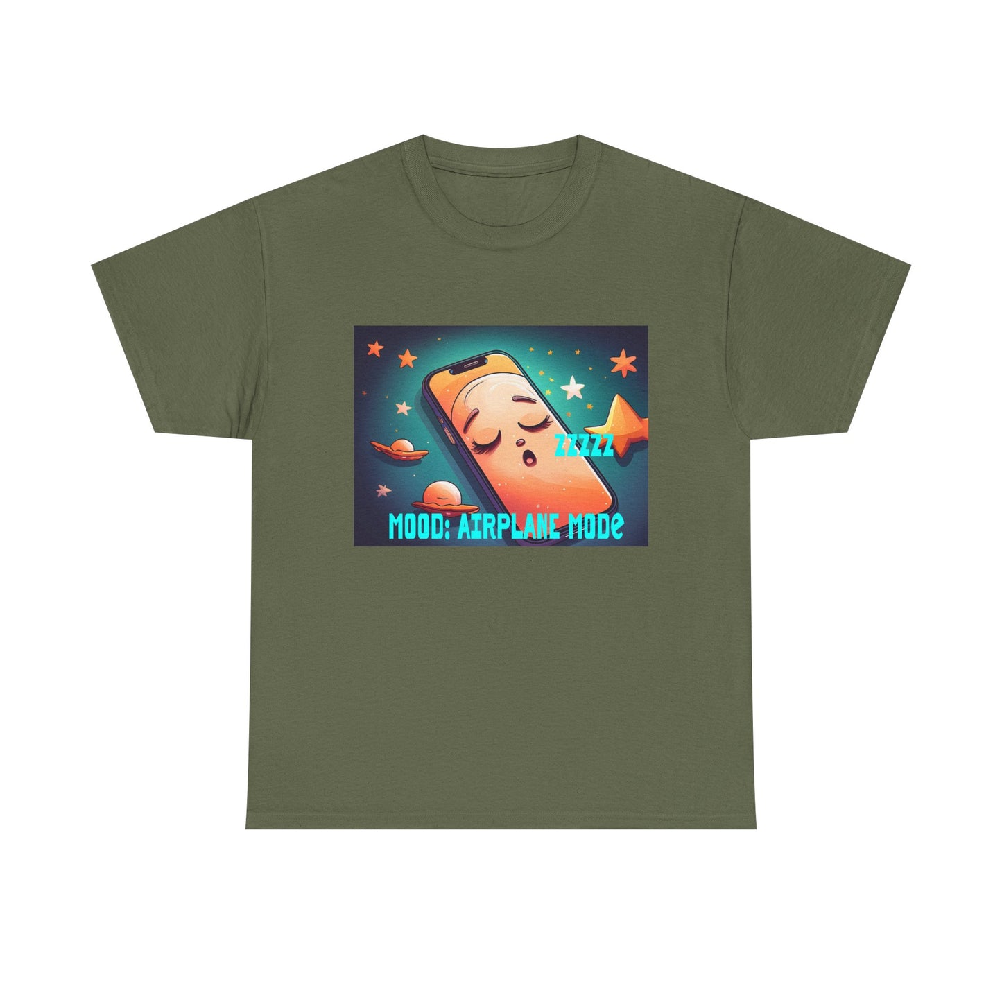 Tee Shirt - Airplane Mode Cute Phone Sleeping Design