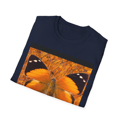 Butterfly Vibe Unisex Softstyle T-Shirt, Casual Wear, Nature Lover Gift, Eco-Friendly Apparel, Spring Fashion, Art Tee