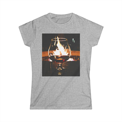 Elegant Wine-Themed Women's Softstyle Tee, Perfect for Wine Lovers, cognac enthusiasts. Casual Outings, Gifts for Her, Cozy Gatherings, and Wine Events