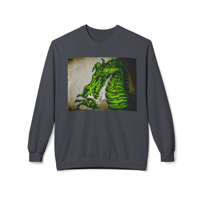 Vintage Green Dragon Unisex Midweight Softstyle Fleece Crewneck Sweatshirt