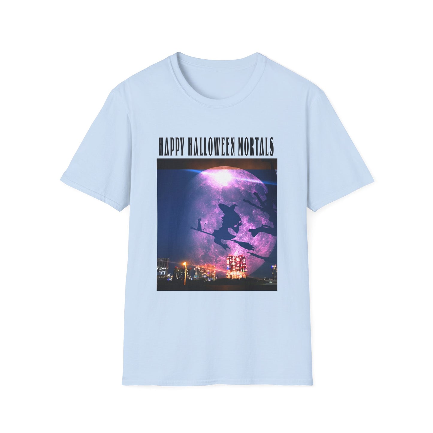 Halloween Graphic Tee, Witch Unisex Softstyle T-Shirt, Spooky Apparel, Trick or Treat Shirt, Halloween Gifts, Fall Fashion