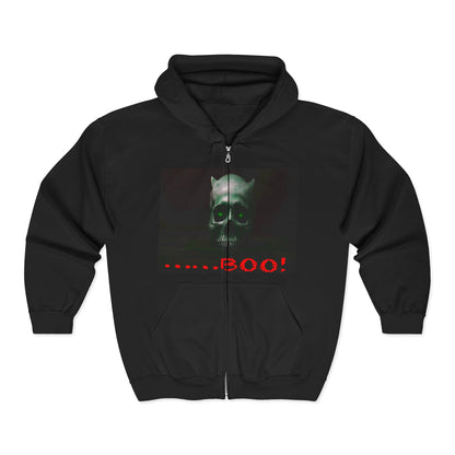 Dark Green Eyed Demon Full Zip Hooded Sweatshirt