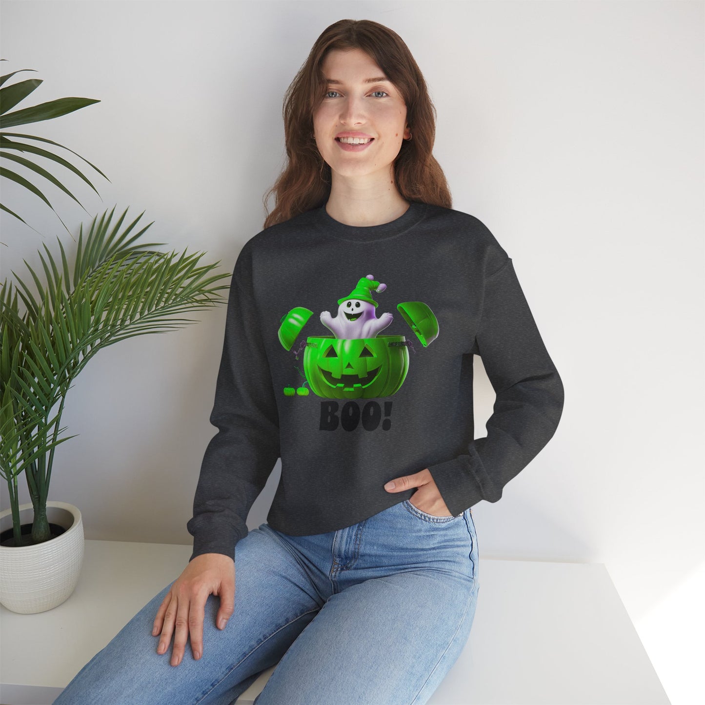 Halloween BOO Crewneck Sweatshirt, Unisex Boo Sweater for Fall Celebrations, Ghosts and Pumpkins Sweatshirt, Spooky Season Apparel, [...]