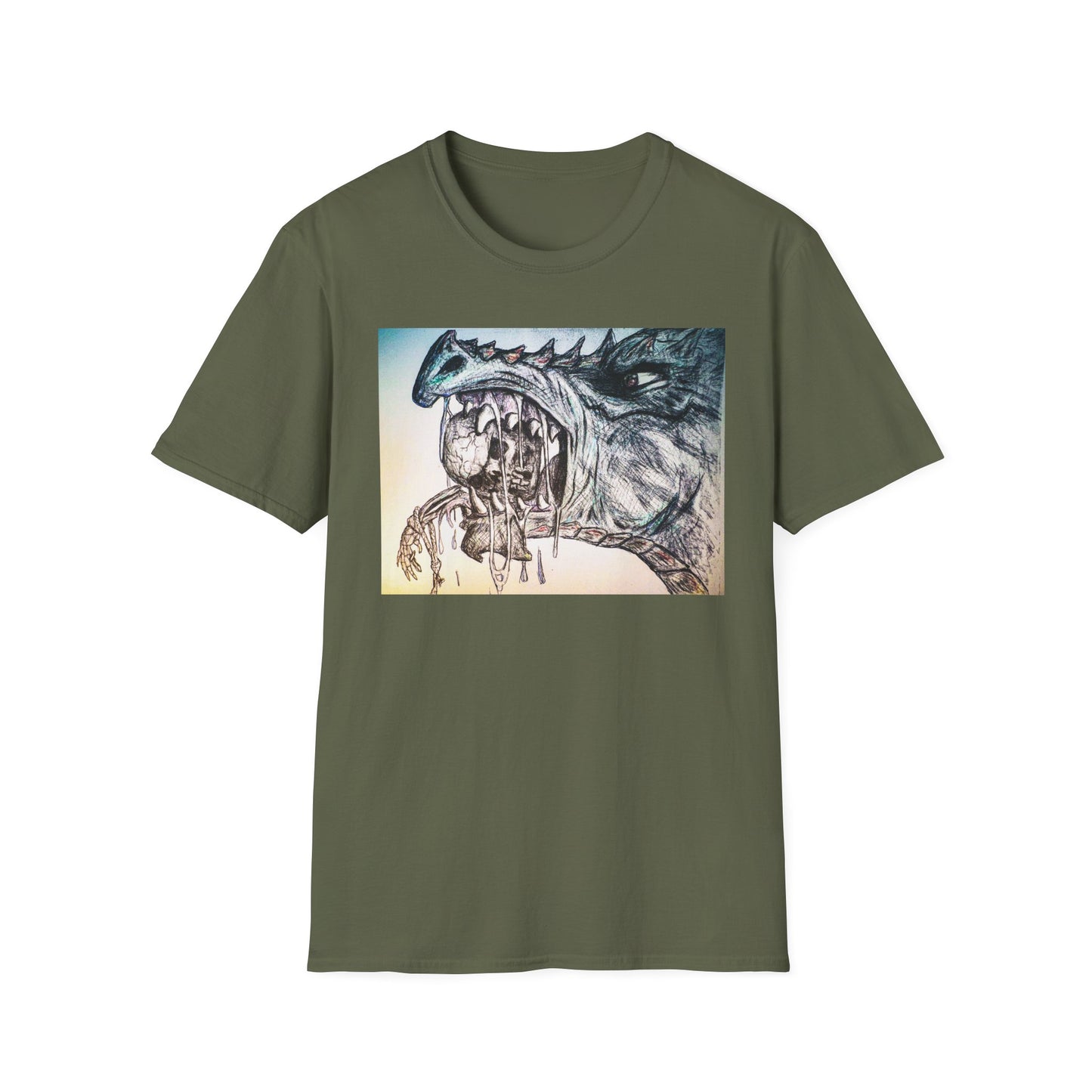 Graphic Dragon Art Unisex T-Shirt, Unique Gift for Ocean Lovers, Summer Vibes, Casual Wear, Perfect for Beach Days, Art Parties