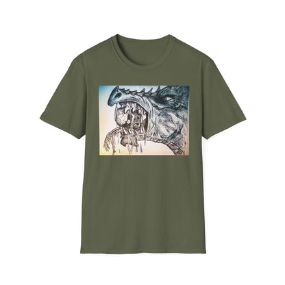 Graphic Dragon Art Unisex T-Shirt, Unique Gift for Ocean Lovers, Summer Vibes, Casual Wear, Perfect for Beach Days, Art Parties