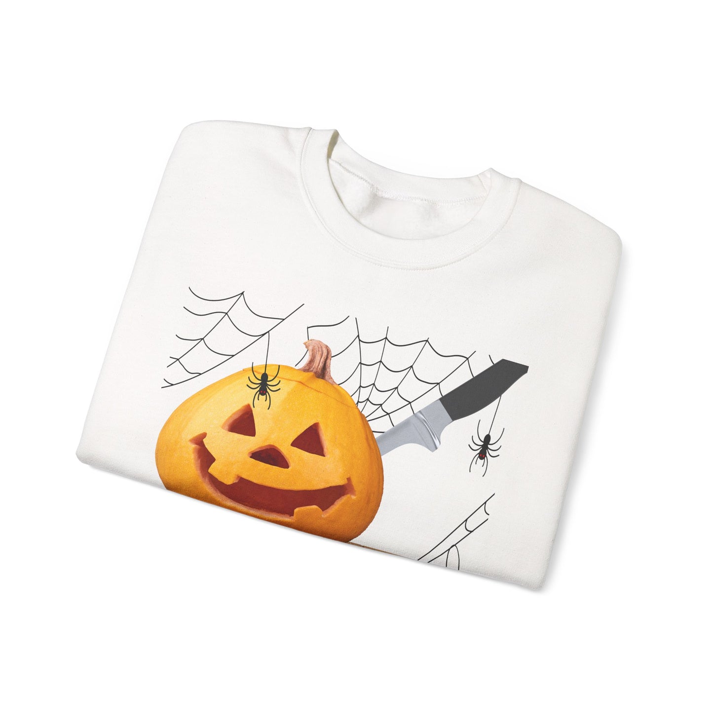 Halloween Horror Smiling Pumpkin Face Sweatshirt