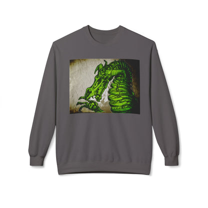 Vintage Green Dragon Unisex Midweight Softstyle Fleece Crewneck Sweatshirt