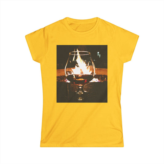 Elegant Wine-Themed Women's Softstyle Tee, Perfect for Wine Lovers, cognac enthusiasts. Casual Outings, Gifts for Her, Cozy Gatherings, and Wine Events