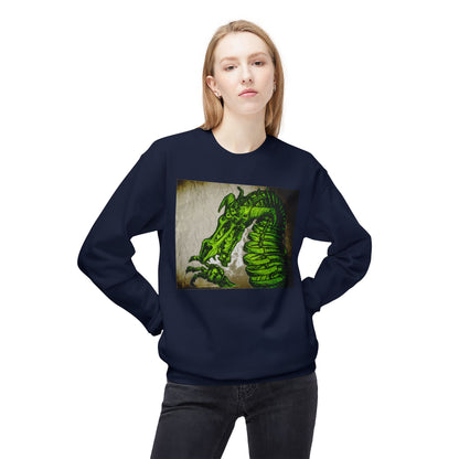 Vintage Green Dragon Unisex Midweight Softstyle Fleece Crewneck Sweatshirt