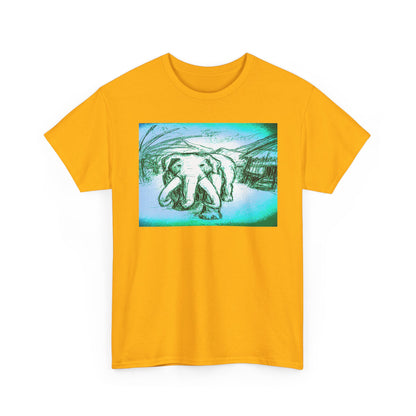 Artistic Elephant Unisex Cotton Tee - Unique Graphic Design