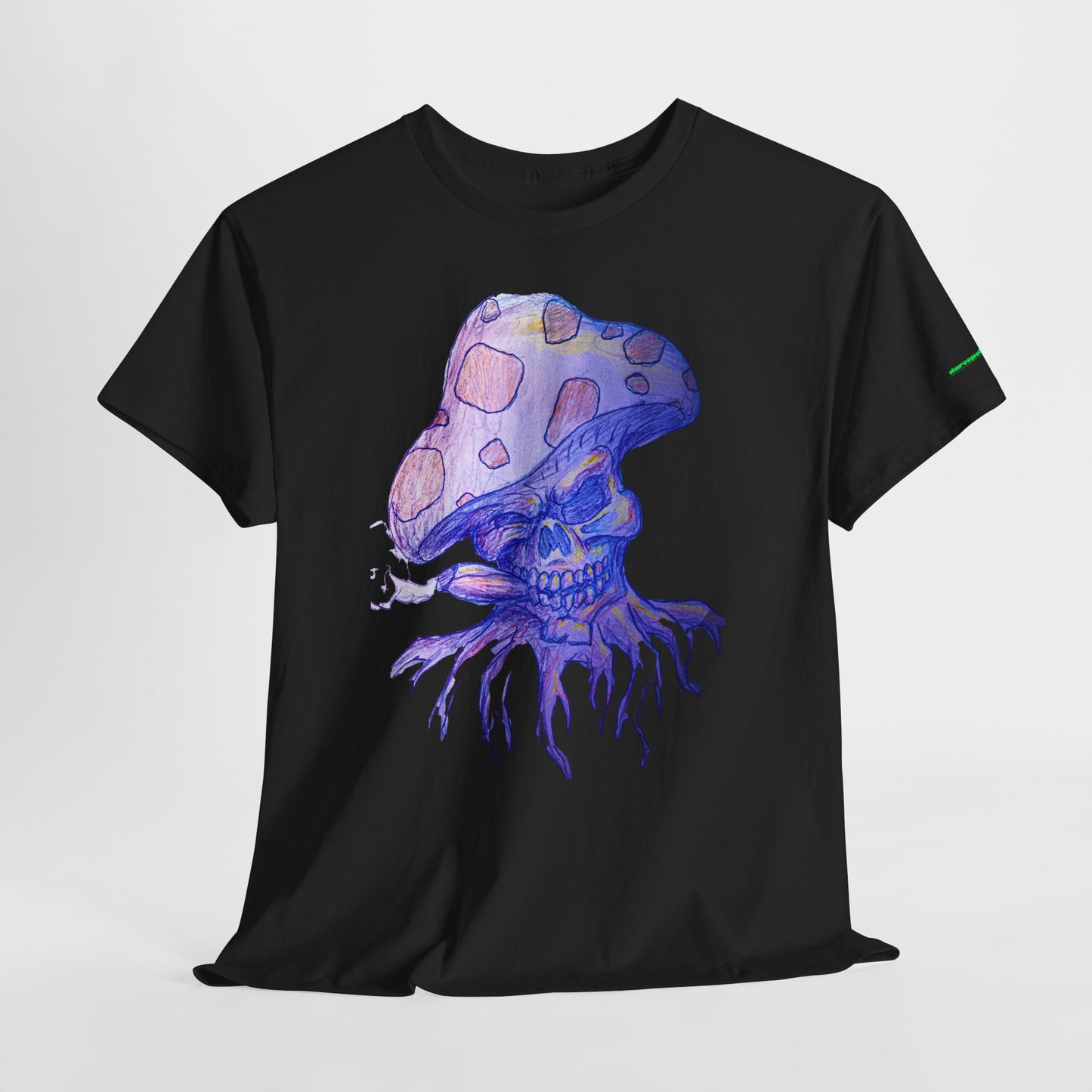 Skull Mushroom Graphic Tee for Nature Lovers
