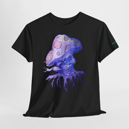 Skull Mushroom Graphic Tee for Nature Lovers