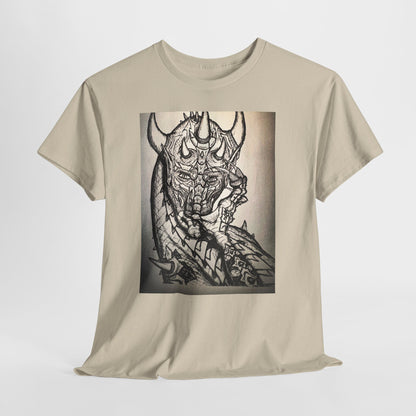 Dragon Art Unisex Heavy Cotton Tee, Graphic Tee, Unique Gift, Casual Wear, Fantasy Clothing, Art Inspired Shirt