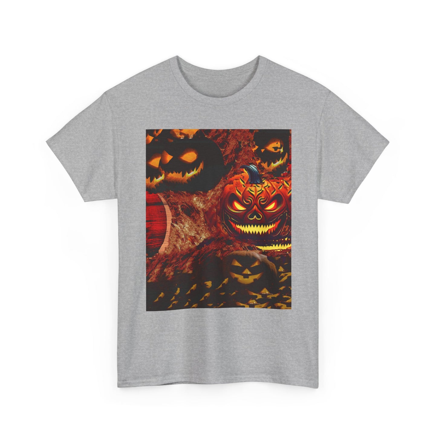 Halloween Distorted Pumpkin Unisex Tee, Spooky Shirt, Fall Apparel, Casual Halloween Outfit, Trick or Treat Tee, Festive Gift