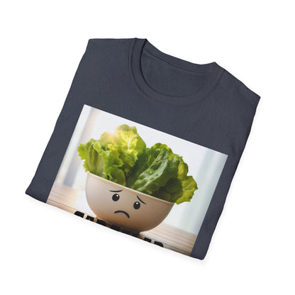 Cute T-Shirt with Sad Salad Face Design