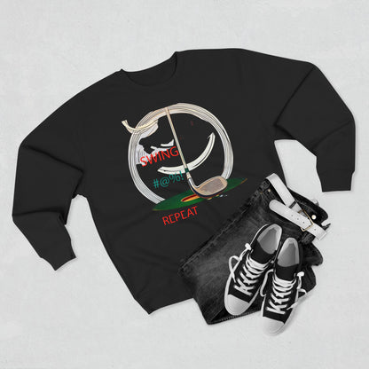 Golf Lover's Swing Unisex Crewneck Sweatshirt: Swing, Repeat, Perfect for Gifts, Sports Enthusiasts, Casual Wear, and Holidays