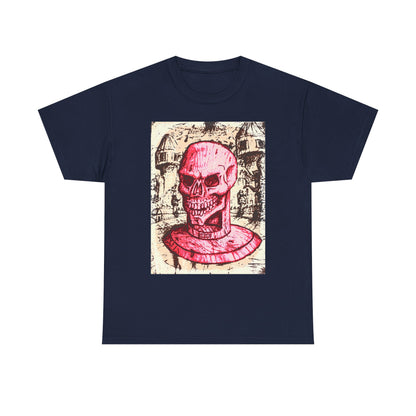 Vibrant Skull Graphic Tee, Unisex Heavy Cotton Shirt, Art Tee, Halloween Apparel, Edgy Casual Wear, Unique Gift