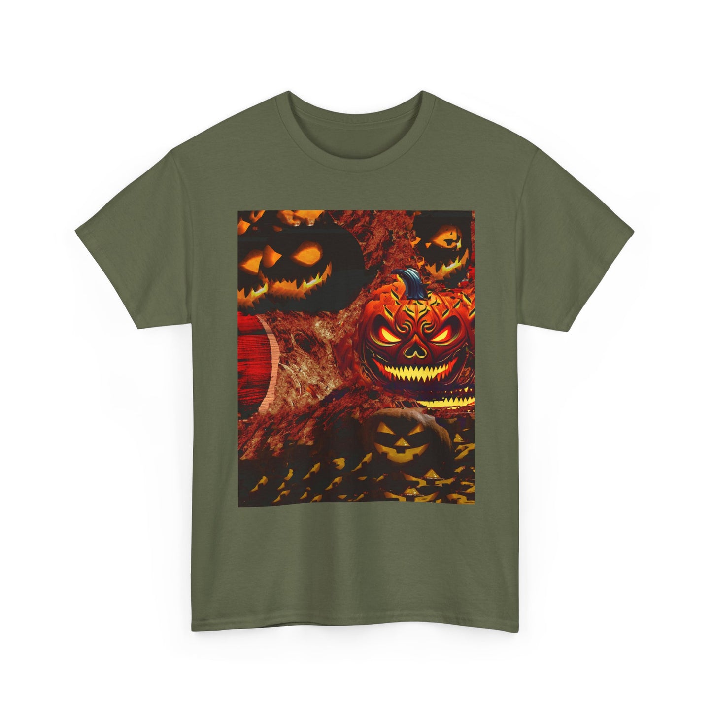 Halloween Distorted Pumpkin Unisex Tee, Spooky Shirt, Fall Apparel, Casual Halloween Outfit, Trick or Treat Tee, Festive Gift