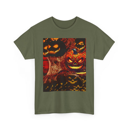 Halloween Distorted Pumpkin Unisex Tee, Spooky Shirt, Fall Apparel, Casual Halloween Outfit, Trick or Treat Tee, Festive Gift