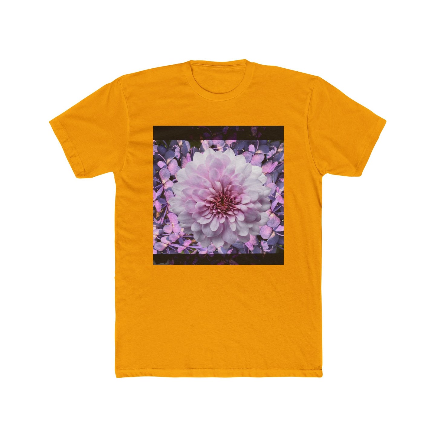 Floral Lilacs Bloom Unisex Cotton Crew Tee, Floral T-Shirt, Summer Outfit, Gift for Nature Lovers, Eco-Friendly Apparel, Botanical Tee