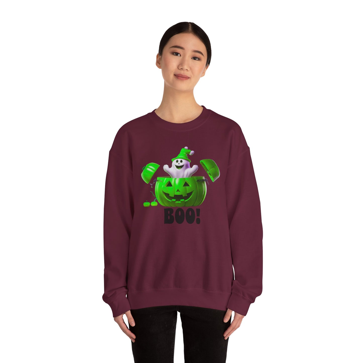 Halloween BOO Crewneck Sweatshirt, Unisex Boo Sweater for Fall Celebrations, Ghosts and Pumpkins Sweatshirt, Spooky Season Apparel, [...]
