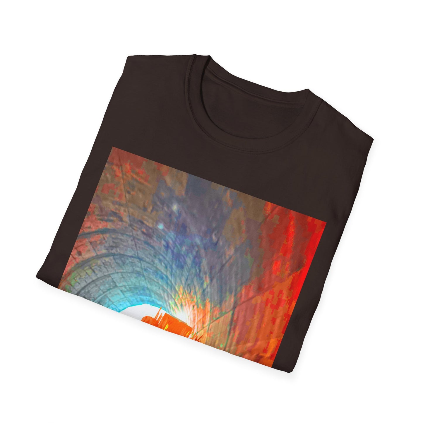 Vibrant Adventure motorcycle T-Shirt | Unisex Softstyle Tee, Casual Streetwear, Trendy Graphic Top, Unique Gift for Travelers, Colorful Artwork Shirt