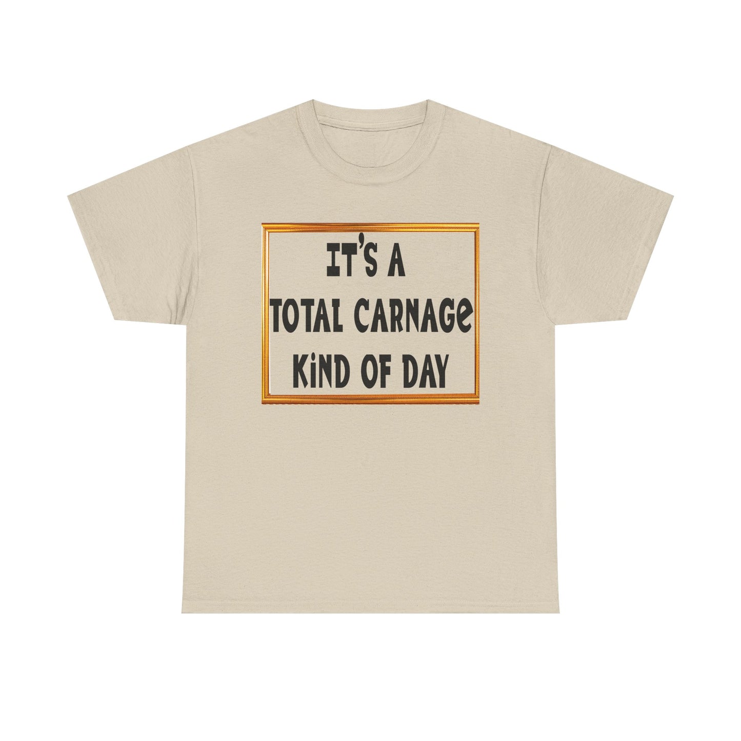 Total Carnage Unisex Heavy Cotton Tee, Casual t-shirt, Graphic Tee, Humor Shirt, Gift for Friends, Fun Apparel