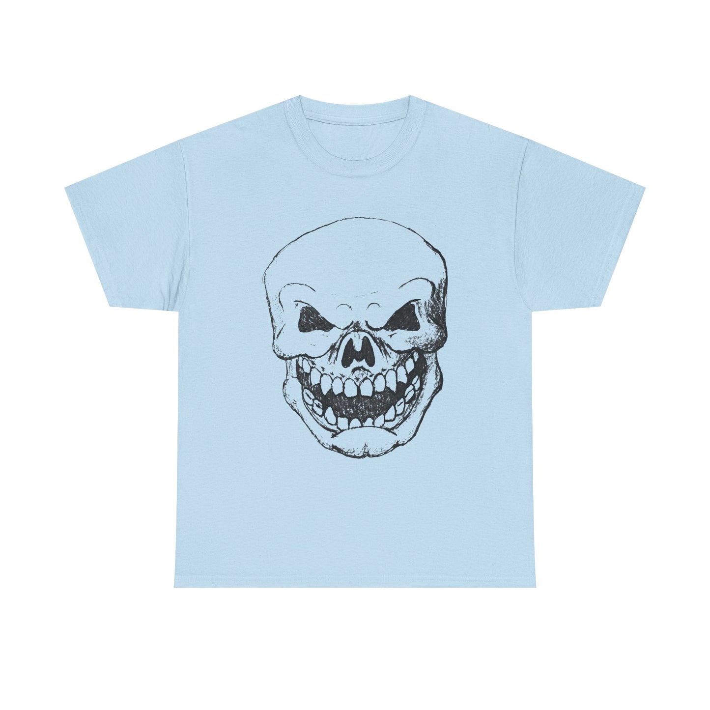 Sketched Skull Tee — Grinning Skull Graphic T-Shirt