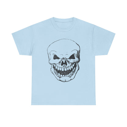 Sketched Skull Tee — Grinning Skull Graphic T-Shirt
