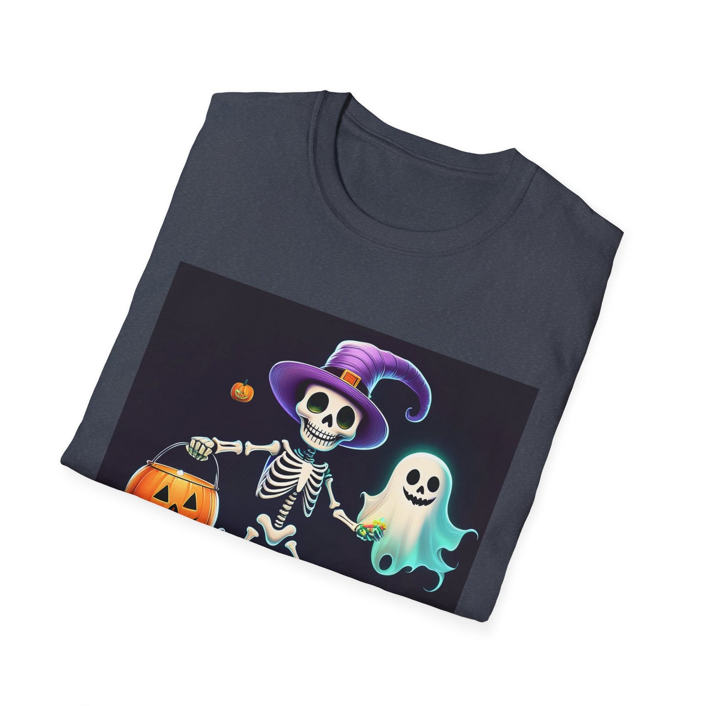Halloween Skeleton Unisex T-Shirt, Trick or Treat Tee, Spooky Season Apparel, Ghost Theme Shirt, Halloween Costume Top
