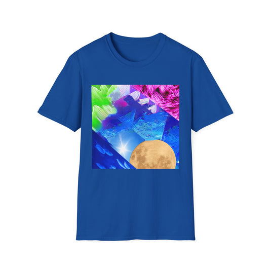 Colorful Moonlit Distorted Vibes Unisex T-Shirt, Graphic Tee, Casual Wear, Summer Fashion, Trendy Gift for Friends