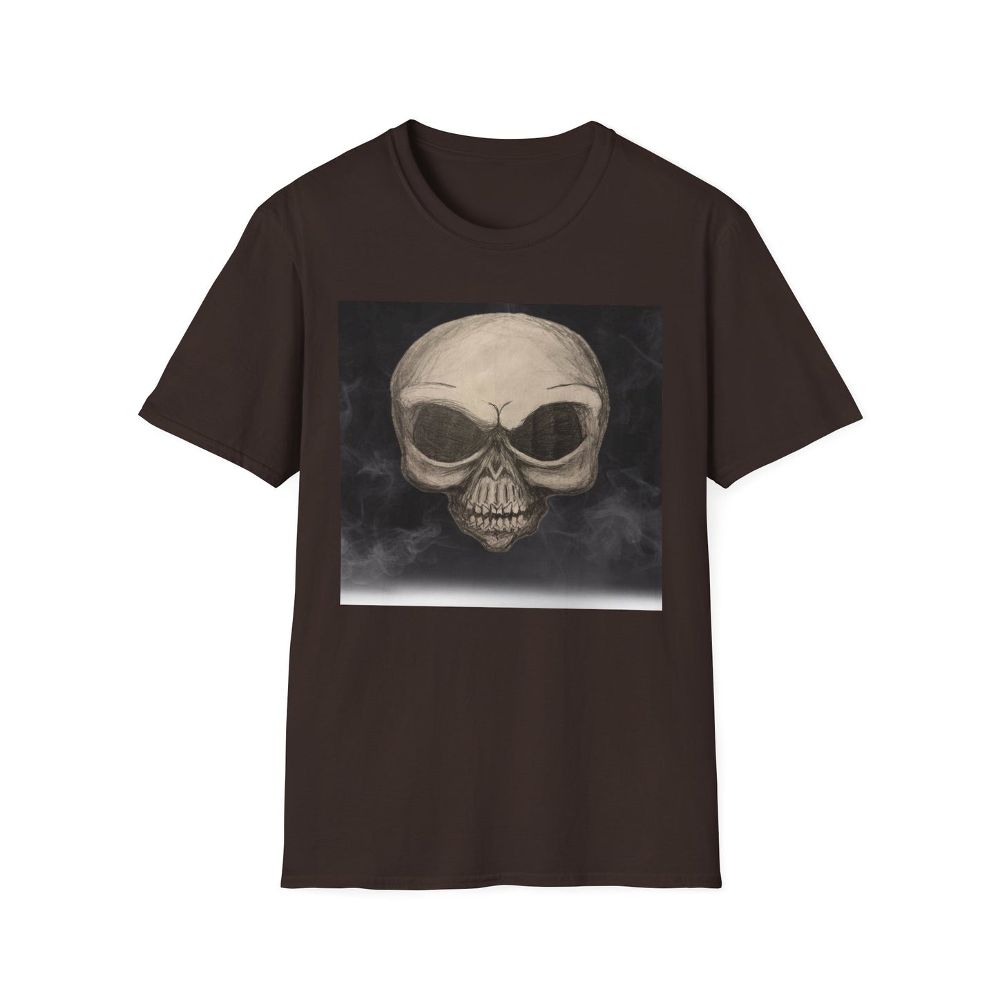 Skull Art Unisex Softstyle T-Shirt - Edgy Graphic Tee for Halloween, Festival Wear, Music Lovers, Gift Idea, Casual Style