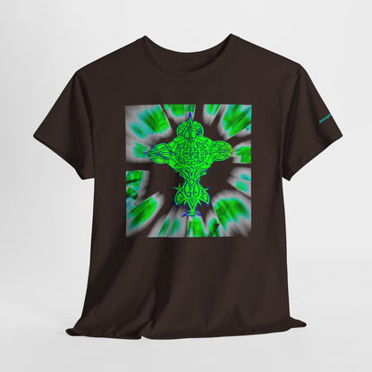 Celtic Green Cross T-Shirt — Vibrant Celtic Knotwork Tee