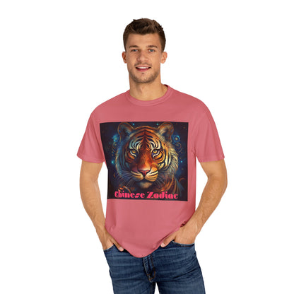 Chic Chinese Zodiac Tiger T-Shirt, Unisex Graphic Tee, Astrology Apparel, Zodiac Fashion, Year of the Tiger Shirt