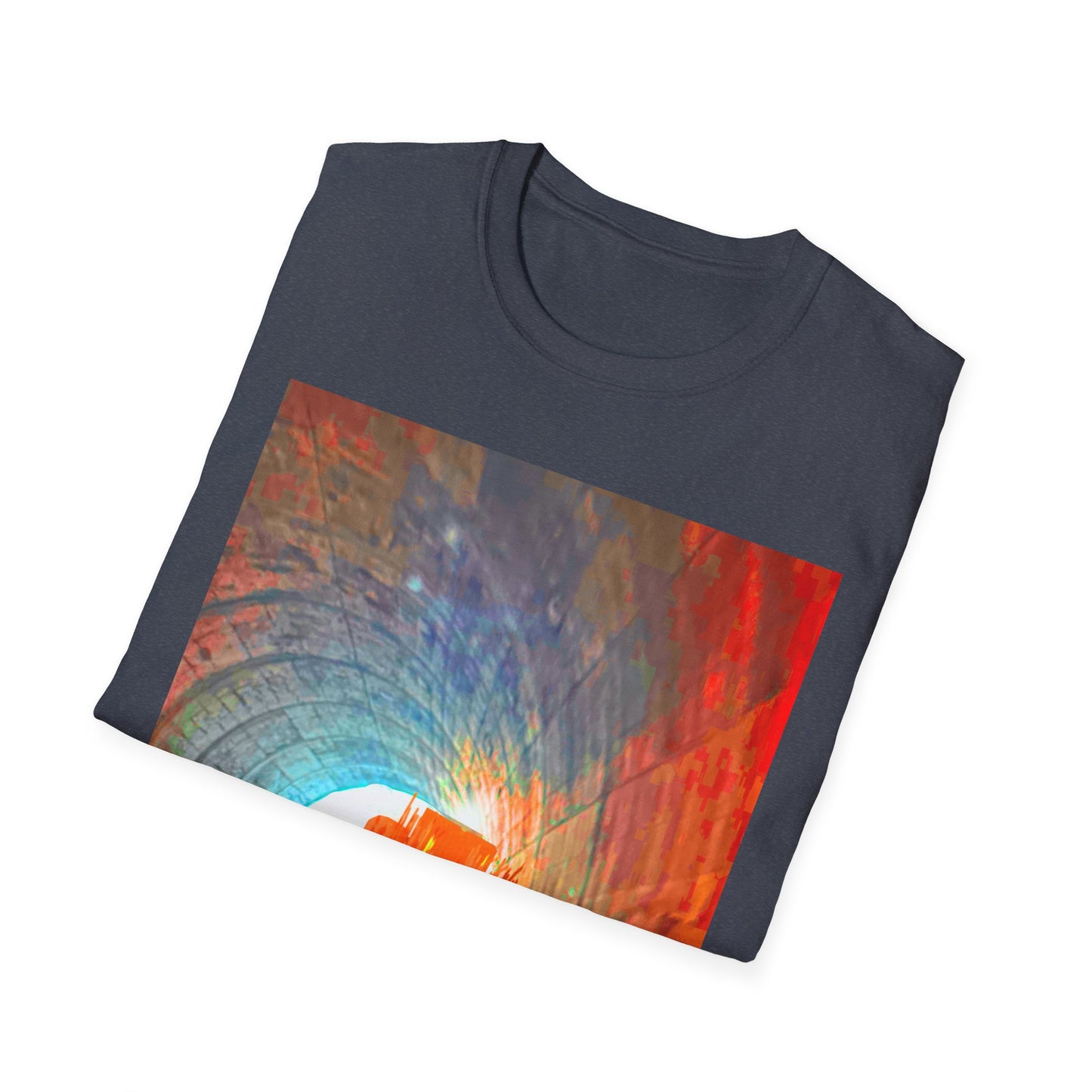 Vibrant Adventure motorcycle T-Shirt | Unisex Softstyle Tee, Casual Streetwear, Trendy Graphic Top, Unique Gift for Travelers, Colorful Artwork Shirt
