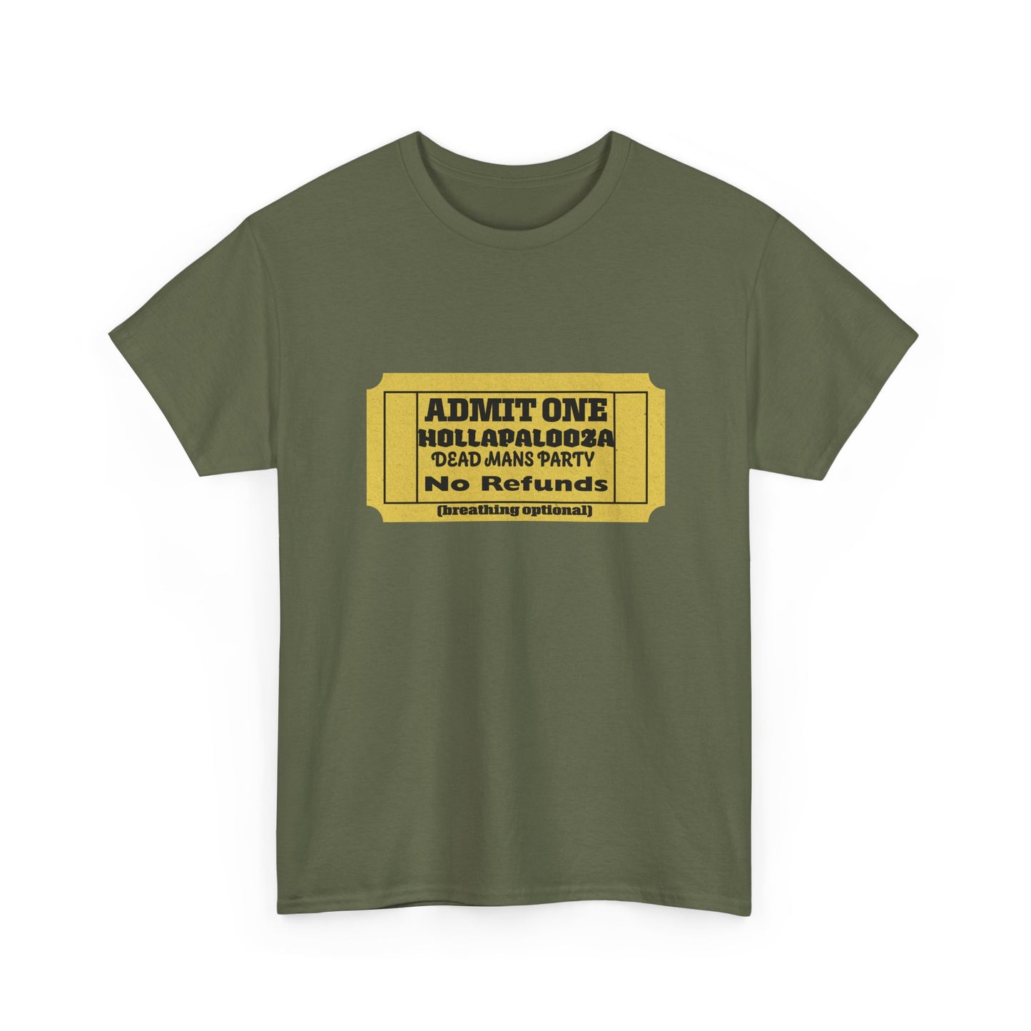 Halloween humor  Festival Event Unisex Tee - Admit One Ticket Design, Comfy T-Shirt for Concerts, Casual Wear, Gift Idea, Party Essentials