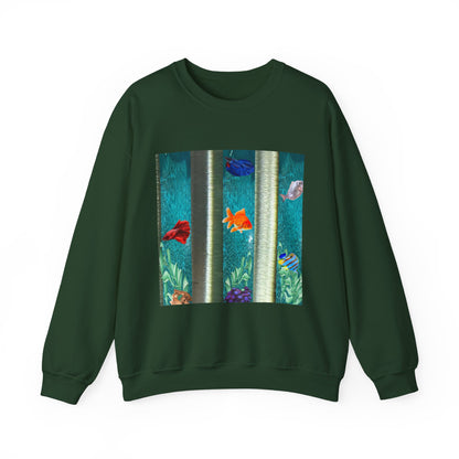 Vibrant Aquatic Sweatshirt - Cozy Outfit, Unique Gift, Everyday Comfort, Relaxing Atmosphere, Ocean Lover's Apparel