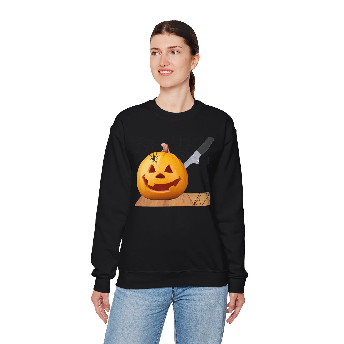 Halloween Smiling Pumpkin Face Sweatshirt