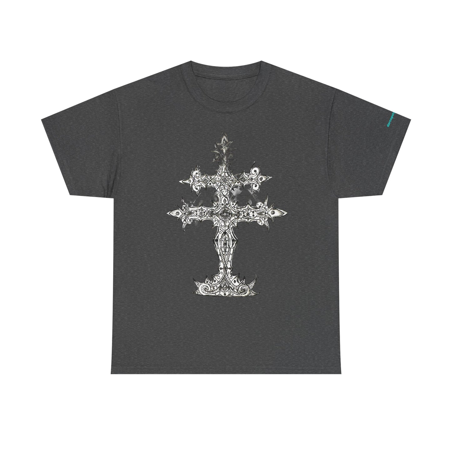 Graphic Tee — Gothic Cross Illustration Shirt
