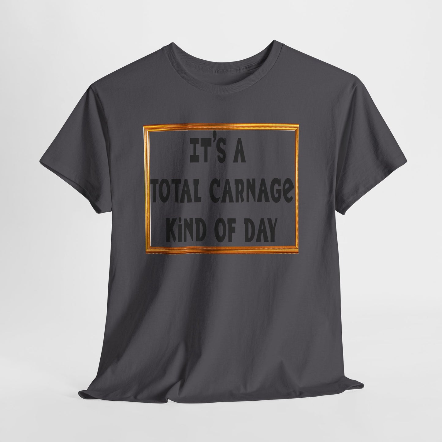 Total Carnage Unisex Heavy Cotton Tee, Casual t-shirt, Graphic Tee, Humor Shirt, Gift for Friends, Fun Apparel