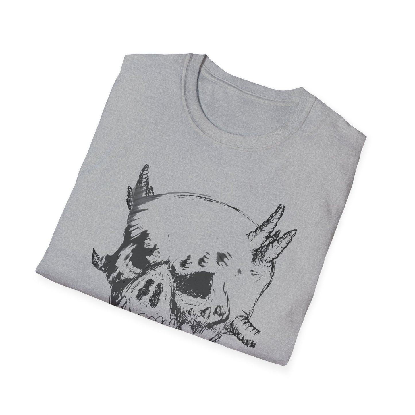 Skull Sketch T-Shirt — Edgy Grunge Graphic Tee