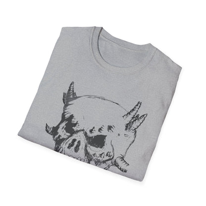 Skull Sketch T-Shirt — Edgy Grunge Graphic Tee