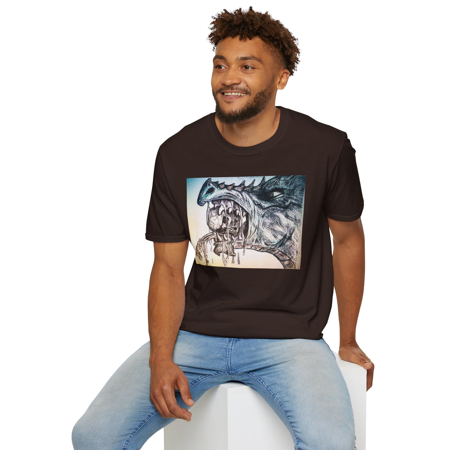 Graphic Dragon Art Unisex T-Shirt, Unique Gift for Ocean Lovers, Summer Vibes, Casual Wear, Perfect for Beach Days, Art Parties