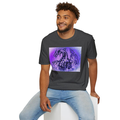 Dragon T-Shirt in Purple Tones - Unisex