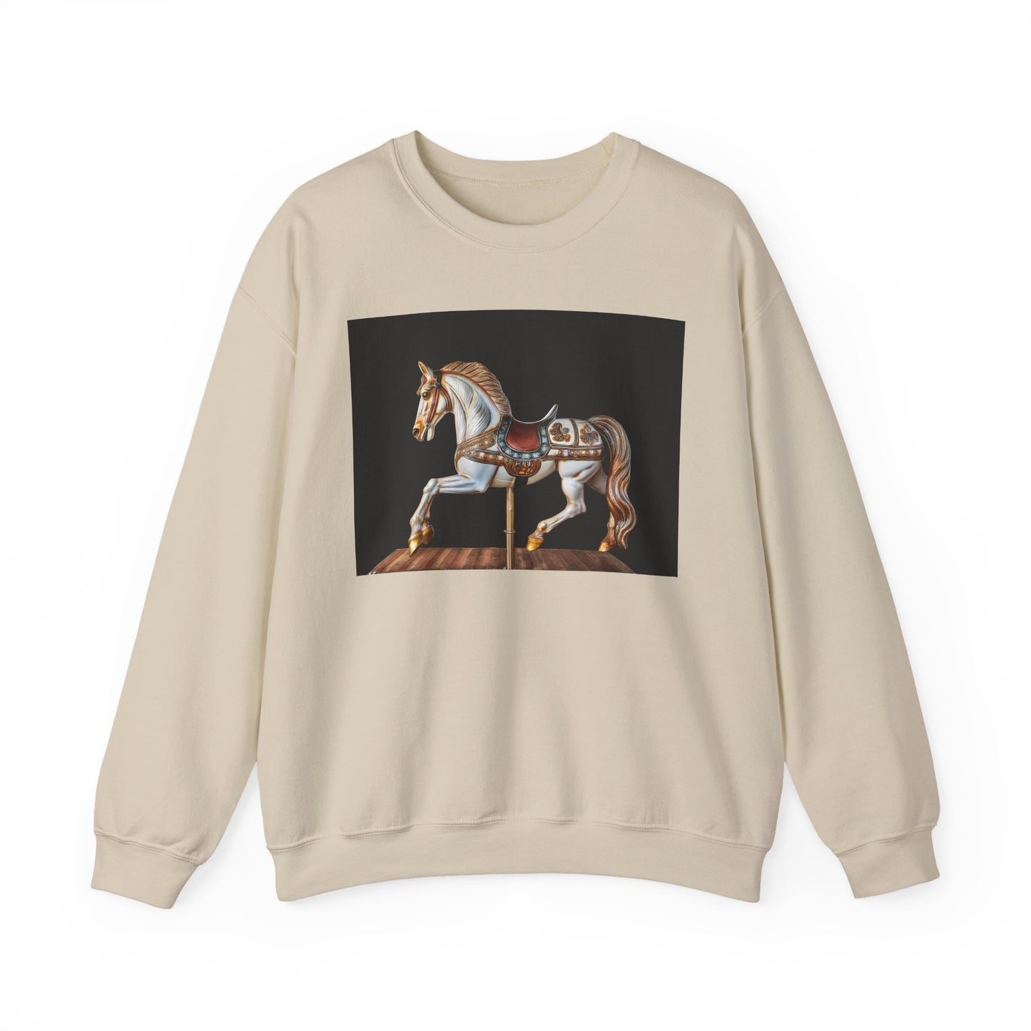Vintage Carousel Horse Crewneck Sweatshirt, Cozy Sweatshirt, Equestrian Gift, Animal Art Sweatshirt, Unique Fall Apparel, Celebration [...]