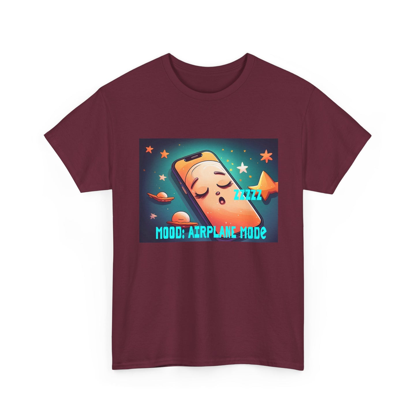 Tee Shirt - Airplane Mode Cute Phone Sleeping Design