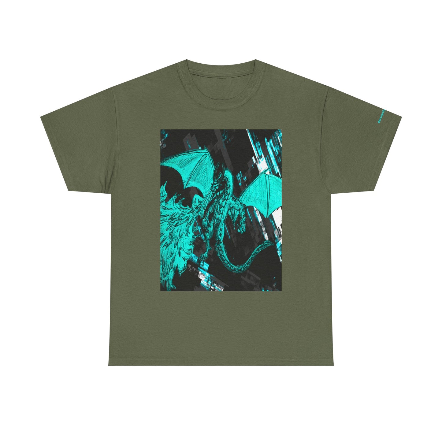 Dragon Graphic Tee — Neon Green Fantasy Dragon T-Shirt