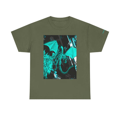 Dragon Graphic Tee — Neon Green Fantasy Dragon T-Shirt